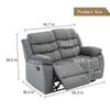 Yingj 56.3 in. Wide Pillow Top Arm Microfiber Straight Reclining and Storage Sofa