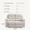 Yingj 56 in. Wide Pillow Top Arm Technology Faux Leather Straight Reclining Sofa