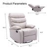 Yingj Faux Leather Upholstered Swivel Recliner