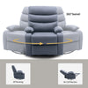 Yingj Faux Leather Upholstered Swivel Recliner