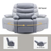 Yingj Faux Leather Upholstered Swivel Recliner