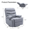 Yingj Faux Leather Upholstered Swivel Recliner