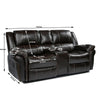 Yingj 79 in. Wide Pillow Top Arm Faux Leather Straight Reclining and Storage Sofa