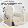 Yingj Technology Faux Leather Rock and Swivel Recliner
