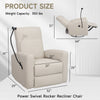 Yingj Technology Faux Leather Rock and Swivel Recliner