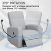 Yingj Technology Faux Leather Rock and Swivel Recliner