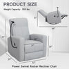 Yingj Technology Faux Leather Rock and Swivel Recliner