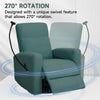 Yingj Technology Faux Leather Rock and Swivel Recliner