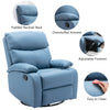 Everglade 30.2 in. W Technical Leather Upholstered Swivel and Rocking Manual Recliner