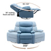 Everglade 30.2 in. W Technical Leather Upholstered Swivel and Rocking Manual Recliner
