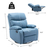 Everglade 30.2 in. W Technical Leather Upholstered Swivel and Rocking Manual Recliner