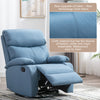 Everglade 30.2 in. W Technical Leather Upholstered Swivel and Rocking Manual Recliner