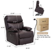 Everglade 28.7 in. W Faux Leather Power Lift Recliner for Elderly Assistance