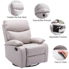 Everglade 30.2 in. W Technical Leather Upholstered Swivel and Rocking Manual Recliner