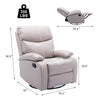 Everglade 30.2 in. W Technical Leather Upholstered Swivel and Rocking Manual Recliner