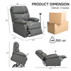 Everglade 28.7 in. W Faux Leather Power Lift Recliner for Elderly Assistance