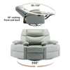 Everglade 30.2 in. W Technical Leather Upholstered Swivel and Rocking Manual Recliner
