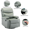 Everglade 30.2 in. W Technical Leather Upholstered Swivel and Rocking Manual Recliner