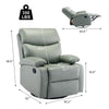 Everglade 30.2 in. W Technical Leather Upholstered Swivel and Rocking Manual Recliner