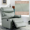 Everglade 30.2 in. W Technical Leather Upholstered Swivel and Rocking Manual Recliner