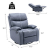 Everglade 30.2 in. W Technical Leather Upholstered Swivel and Rocking Manual Recliner
