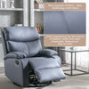 Everglade 30.2 in. W Technical Leather Upholstered Swivel and Rocking Manual Recliner
