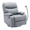 Everglade 30.2 in. W Technical Leather Upholstered Swivel and Rocking Manual Recliner