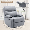 Everglade 30.2 in. W Technical Leather Upholstered Swivel and Rocking Manual Recliner