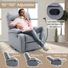 Everglade 30.2 in. W Technical Leather Upholstered Swivel and Rocking Manual Recliner