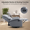 Everglade 30.2 in. W Technical Leather Upholstered Swivel and Rocking Manual Recliner