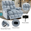 Yingj 39.4 in. W Velvet Upholstered Oversized Recliner