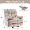 Yingj 39.4 in. W Velvet Upholstered Oversized Recliner