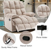 Yingj 39.4 in. W Velvet Upholstered Oversized Recliner