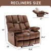 Yingj 39.4 in. W Velvet Upholstered Oversized Recliner