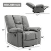 Yingj 38 in. W Technical Leather Upholstered Manual Oversized Recliner with Storage