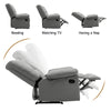 Yingj 38 in. W Technical Leather Upholstered Manual Oversized Recliner with Storage