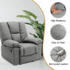Yingj 38 in. W Technical Leather Upholstered Manual Oversized Recliner with Storage