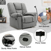 Yingj 38 in. W Technical Leather Upholstered Manual Oversized Recliner with Storage