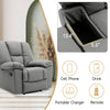 Yingj 38 in. W Technical Leather Upholstered Manual Oversized Recliner with Storage