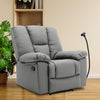 Yingj 38 in. W Technical Leather Upholstered Manual Oversized Recliner with Storage