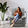 Yingj 38 in. W Technical Leather Upholstered Manual Oversized Recliner with Storage