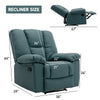 Yingj 38 in. W Technical Leather Upholstered Manual Oversized Recliner with Storage