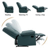 Yingj 38 in. W Technical Leather Upholstered Manual Oversized Recliner with Storage