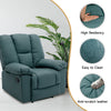 Yingj 38 in. W Technical Leather Upholstered Manual Oversized Recliner with Storage