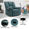 Yingj 38 in. W Technical Leather Upholstered Manual Oversized Recliner with Storage