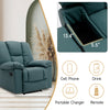 Yingj 38 in. W Technical Leather Upholstered Manual Oversized Recliner with Storage