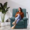 Yingj 38 in. W Technical Leather Upholstered Manual Oversized Recliner with Storage