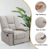 Yingj 38 in. W Technical Leather Upholstered Manual Oversized Recliner with Storage