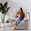 Yingj 38 in. W Technical Leather Upholstered Manual Oversized Recliner with Storage