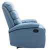 Yingj Wide Manual Standard Recliner with Thick Armrests Filled with High-Density Foam Technical Leather